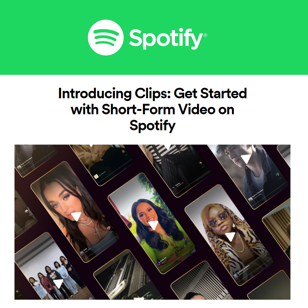 Spotify launches ‘Clips’