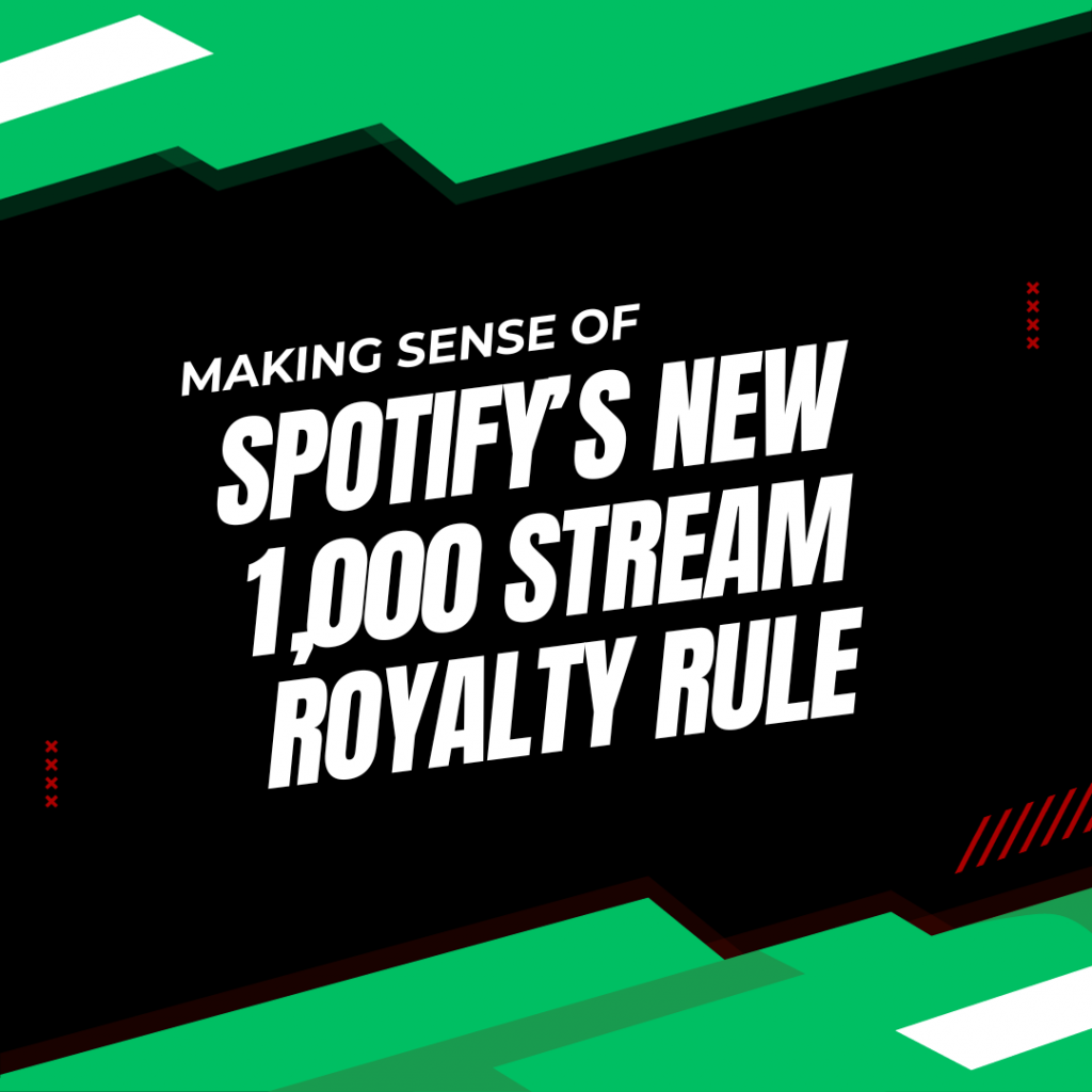 1,000 streams to get paid on Spotify…